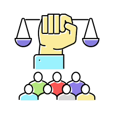 ilustración de vector de icono de color de justicia social 19002702 Vector en Vecteezy