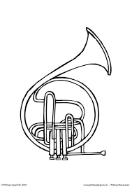 Primaryleap Co Uk French Horn Colouring Page Worksheet French Horn Coloring Pages Color