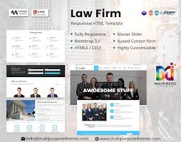 Law Firm One Page Html Template Is Designed And Coded In Form Considering User Friendly Features For All Responsive Website Template Html Templates Law Firm