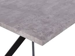 Pottery barn inspired concrete top coffee table. Industrial Modern Dining Table Concrete Effect Mdf Table Top 160 X 90 Cm Benson