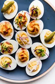 Deviled Eggs The Modern Proper Recipe Healthy Appetizer Recipes Deviled Eggs Spicy Recipes