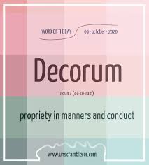 Decorum In 2020 Uncommon Words Unusual Words Weird Words