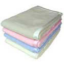 Baby Blanket Sets Satin Trim Fleece Baby Blanket Set Ababy Pink