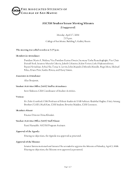ASCSM Student Senate Meeting Minutes