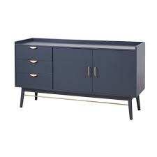 Credenza A 2 Ante E 3 Cassetti Blu Scuro Penelope Home Room Design Drawers Blue Cabinets