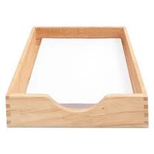 .to stick it to the bottom of my desk, i'm using these scotch fasteners that can actually hold quite a bit of weight Hardwood Letter Stackable Desk Tray Oak H0250 Direct Supply