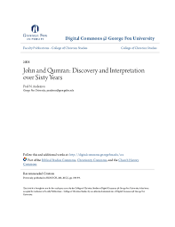 Pdf John And Qumran Discovery And Interpretation Over Sixty Years Paul N Anderson Academia Edu