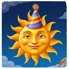 A smiling sun, in Sheila Waters art style, abstract, white background