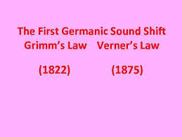 The First Germanic Sound Shift Grimm S Law Verner S