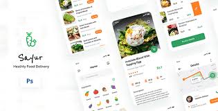 Pictures of colorful salad ingredients will fill the screen. Free Download Sayur Healthy Food Delivery Ios Ui App Design Psd Nulled Latest Version Bignulled