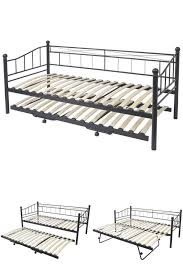 Black Metal Sofa Bed Frame Single Bedroom Daybed Pull Out Guest Room Furniture Guest Room Furniture Metal Sofa Sofa Bed Frame
