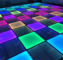 20x20ft 144 Panels 3D Infinity & Solid Top Light DJ Wireless LED Disco  Dance Floor – Strong, Durable, and Water Resistant