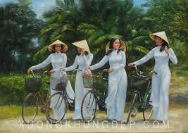 Image result for tranh ve thieu nu dep