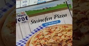 2 x 125g | 1kg = 7.96. Genial Oder Skandal Lidl Kreiert Passend Zur Wiesn Saison Steinoffenpizza Mit Weisswurst