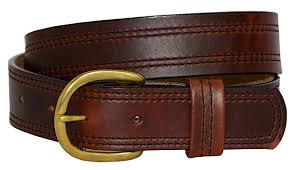 brighton oil tan x stitch mens casual belt made in usa at