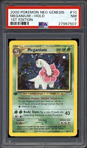 Meganium is one of great league's top threats. 2000 Nintendo Pokemon Neo Genesis 1st Edition Meganium Holo Psa Cardfacts