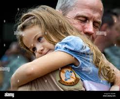 Military deployment homecoming daughter hi-res stock photography and images 