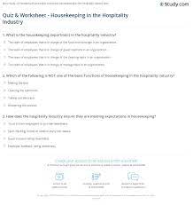 This post was created by a member of the buzzfeed commun. Quiz Worksheet Housekeeping In The Hospitality Industry Study Com