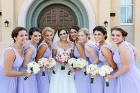 An Elegant California Wedding Set In A Clubhouse With A Soft Pastel C Pastel Purple Bridesmaid Dresses Purple Bridesmaid Dresses Long Purple Bridesmaid Dresses
