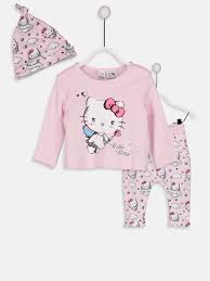 Hello Kitty Baskili Kiz Bebek Takim 3 Lu 8w0104z1 Jpw Lc Waikiki Kiz Bebek Kiyafetleri Kiz Elbiseleri Kizlar