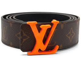 Bei fragen stehe ich gern zur verfügung wenn ja gibt einen daumen hoch. Louis Vuitton Shape Belt Monogram 40mm Brown In Coated Canvas With Orange