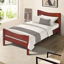 Mattress dimensions overall headboard footboard full 54 w x 75 l 60 w x. Twin Wooden Platform Wood Bed Frame With Slat Support Mattress Foundation Brown Beds Bed Frames Home Garden