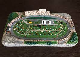 The way the stands are the top of the wall is where the seats start. Just Got This Track Replica Of My Home Track Michigan Who Else Has These Nascar