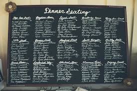 rustic chalkboard dinner seating chart photo by the