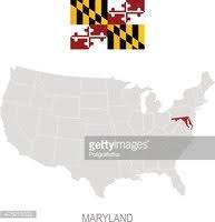 Voer de eerste 2 tekens van het serienummer hier in : Vlag Van Maryland En Locatie Op Amerikaanse Kaart Clipart Afbeeldingen