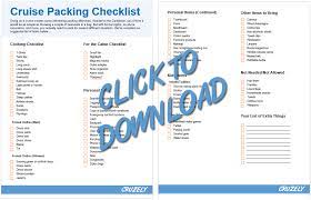 the cruise packing checklist 85 items to bring printable cruzely com