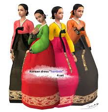 Fashion street and incheon arrivals are two new paid kits for the sims 4 . Mod The Sims Korean Dress Hanbok 4set