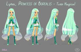 Lyna, princess of borealis (posings & turns)designs by bertrand todesco, gaëlle autin, bénédicte ciaravino / color by flore pipari. Lolirock Model Sheets Lyna Princess Of Borealis Model Sheets Concept Art Characters Magical Girl Character Art