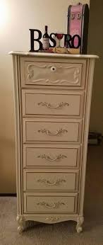 The dresser needed a little tlc, and so we had a plan to make it over with milk paint. Vintage French Provincial 6 Drawer Tall Dresser By Lea The Bedroom People 6 Drawer Tall Dresser Tall Dresser Home Goods