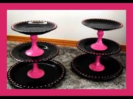 Selbstgemachtes gebäck darf dabei auf keinen fall fehlen. Geback Etageren Selber Herstellen Tortenplatten Selber Machen Diy Etagere Von Kuchenfee Youtube