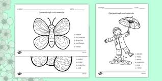 Cu mantia sa plina de lumina, primavara imparte din pocalul ei tinerete, voiosie si culoare. PrimÄƒvara ColoreazÄƒ DupÄƒ Codul Numerelor FiÈ™Äƒ De Lucru