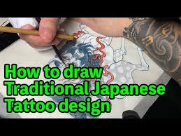 Traditional japanese tattoos are done by using a wooden stick with needles attached to the end, the stick gets tapped making a stick and poke tattoo that is much more. How To Draw Traditional Japanese Tattoo Art Design Haku Taku Youtube