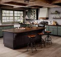 Shaker Slim Green Kitchen Cabinets (RTA) | Modern Colonial