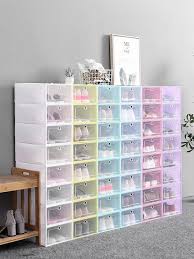 Boite De Rangement A Chaussures Transparente 1 Piece Decouvrez Ce Fabuleux Boite De Rangement A Chaussures Trans Diy Shoe Storage Shoe Box Storage Shoe Storage