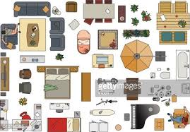 Colored Vector Illustration Of Furniture To Make A Floor Plan Of A Cafe Floor Plan Floor Plans Drawing Room Design