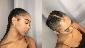 Does anyone know how to take a shower with it? How To Two Cornrows On Yourself Natural Hair Youtube
