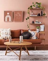 Abstract Rainbow Print Boho Decor Terracotta Wall Art Boho Etsy Living Room Colors Brown Living Room Brown Couch Living Room