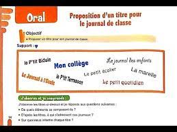 Travailler autour de la presse et confectionner un journal en classe reste une activité appréciée des enfants, mais également des adultes. Proposition D Un Titre Pour Le Journal De Classe Youtube