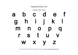 Lowercase Alphabet Charts In Pdf Normal Bold Italic