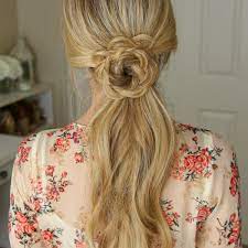 Flower Embellished Ponytail Hair Tutorial Long Hair Styles Easy Hairstyles For Long Hair Diy Hairstyles