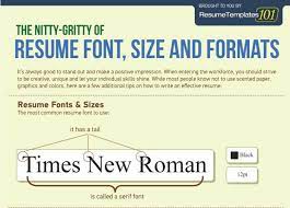 The Perfect Resume Font Size And Formats Infographic Jobcluster Com Blog