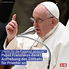 Verheiratete katholische Priester nicht mehr undenkbar: Papst Franziskus  äußert sich zum Zölibat. Dieser scheint für ihn ein Ablaufdatum zu haben.  Im Vatikan treffen Vorstöße, wonach Priester auch verheiratet sein dürfen,  aber immer