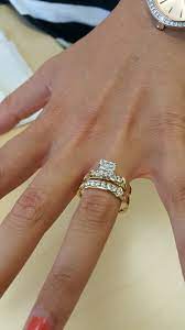 Rings On Hand Bridal Set Br110 Engagement Ring Ladies Wedding Band Wedding Ring Trio Sets Wedding Ring Trio Wedding Ring Sets