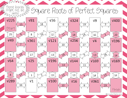 Square Roots Of Perfect Squares Maze Square Roots Square Roots Activity 8th Grade Math Worksheets