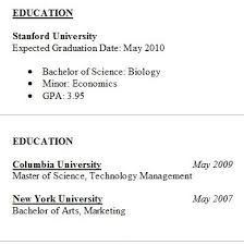 resume education tips & samples