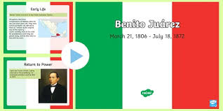 Se le nombró ministro de gobernación (1857) y posteriormente fue elegido presidente de la suprema corte de justicia, durante el gobierno. Benito Juarez Informational Powerpoint Teacher Made